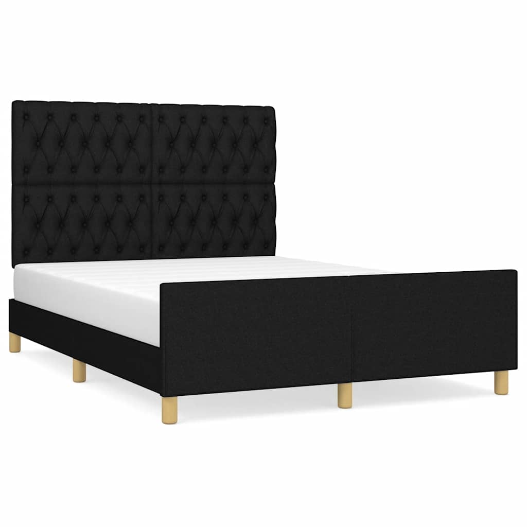 Giroletto senza Materasso Nero 140x200 cm in Tessuto | homemem39