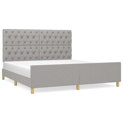 Giroletto senza Materasso Grigio Chiaro 160x200 cm Tessuto