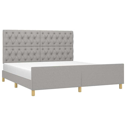 Giroletto senza Materasso Grigio Chiaro 160x200 cm Tessuto