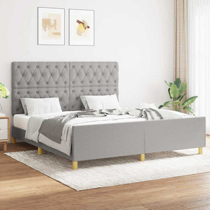 Giroletto senza Materasso Grigio Chiaro 160x200 cm Tessuto