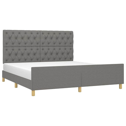 Giroletto senza Materasso Grigio Scuro 160x200 cm Tessuto