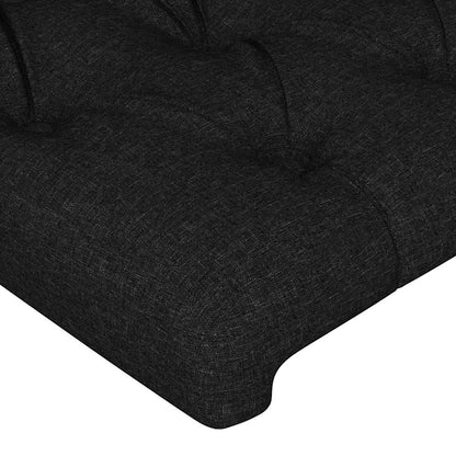Giroletto senza Materasso Nero 160x200 cm in Tessuto