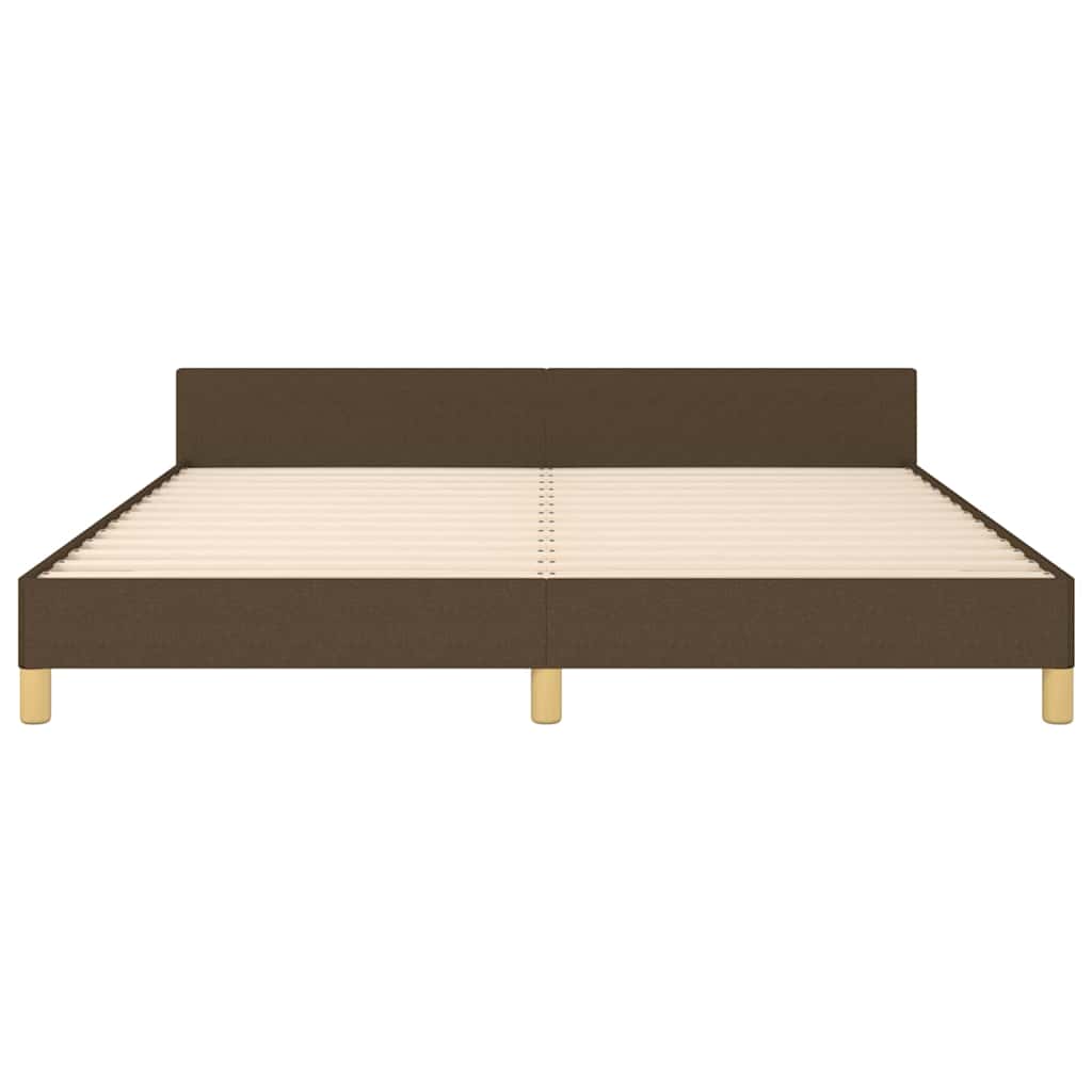 Giroletto senza Materasso Marrone Scuro 160x200 cm Tessuto