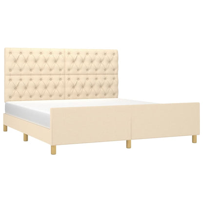 Giroletto senza Materasso Crema 160x200 cm in Tessuto | homemem39