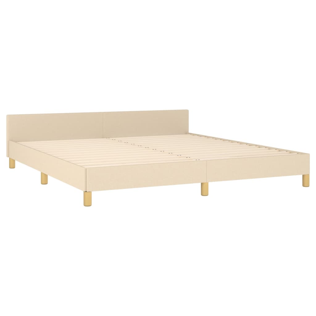 Giroletto senza Materasso Crema 160x200 cm in Tessuto | homemem39