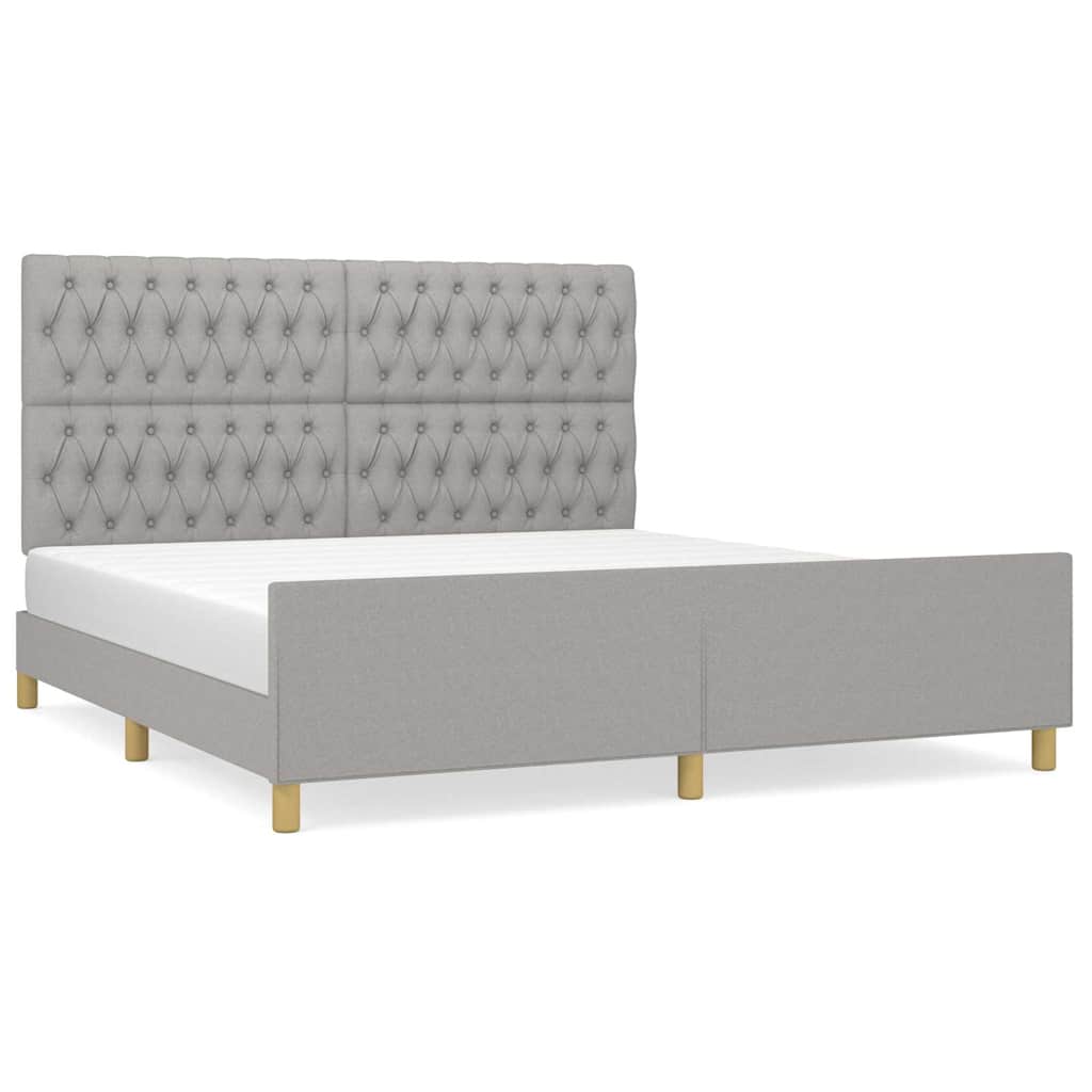 Giroletto senza Materasso Grigio Chiaro 180x200 cm Tessuto