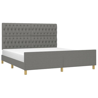Giroletto senza Materasso Grigio Scuro 180x200 cm Tessuto - homemem39