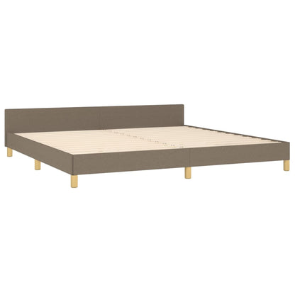 Giroletto con Testiera Grigio Tortora 200x200 cm in Tessuto | homemem39