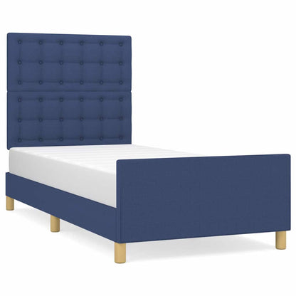 Giroletto senza Materasso Blu 90x200 cm in Tessuto