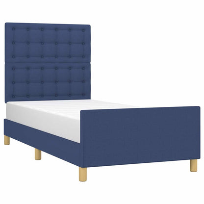 Giroletto senza Materasso Blu 90x200 cm in Tessuto
