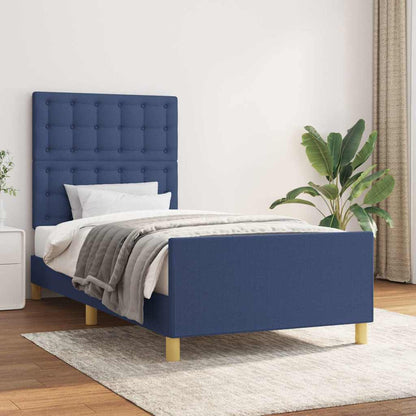 Giroletto senza Materasso Blu 90x200 cm in Tessuto