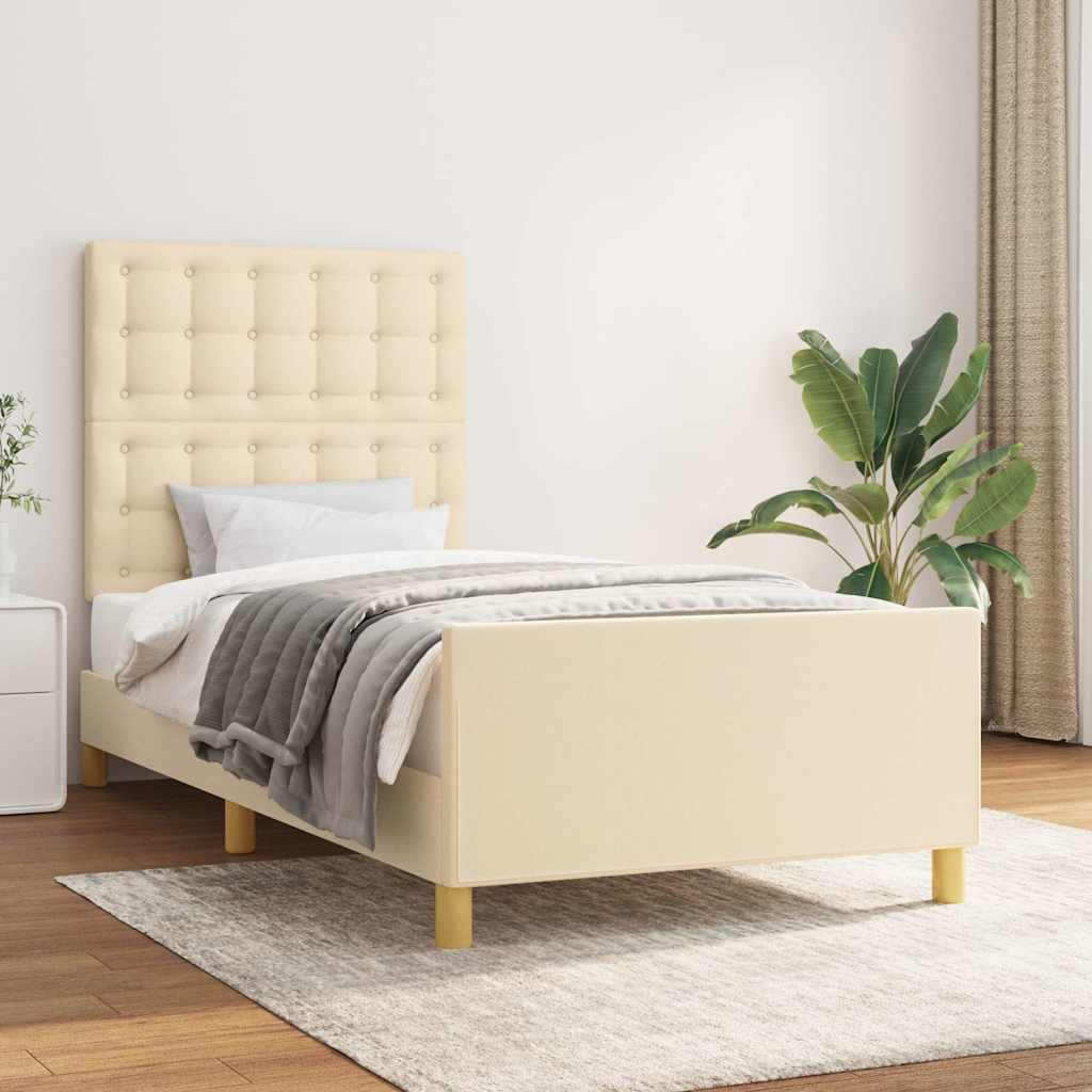 Giroletto senza Materasso Crema 100x200 cm in Tessuto