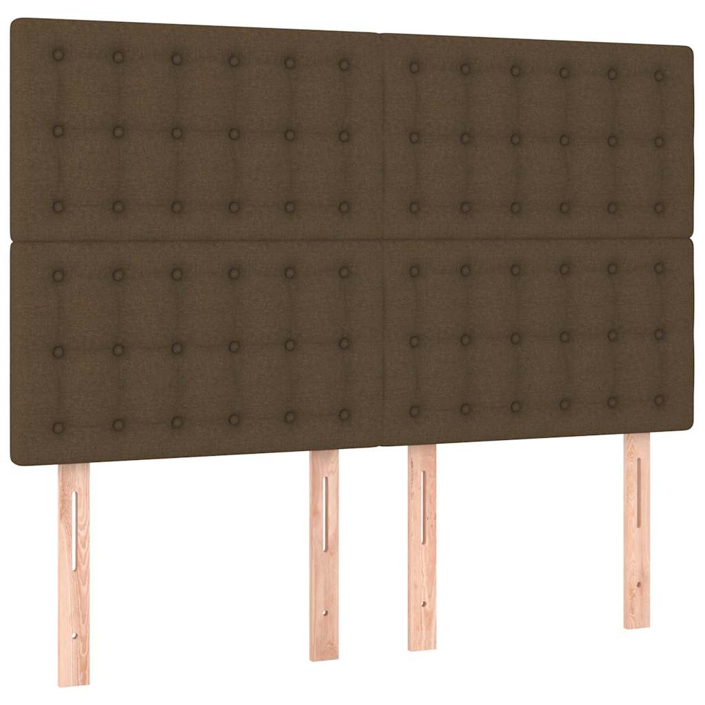 Giroletto senza Materasso Marrone Scuro 140x190 cm Tessuto