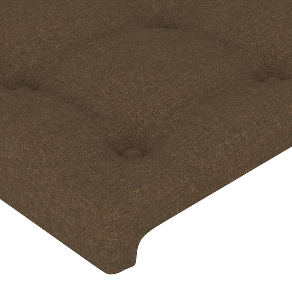 Giroletto con Testiera Marrone Scuro 140x190 cm in Tessuto - homemem39