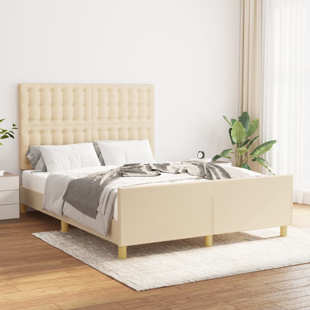 Giroletto senza Materasso Crema 140x190 cm in Tessuto | homemem39