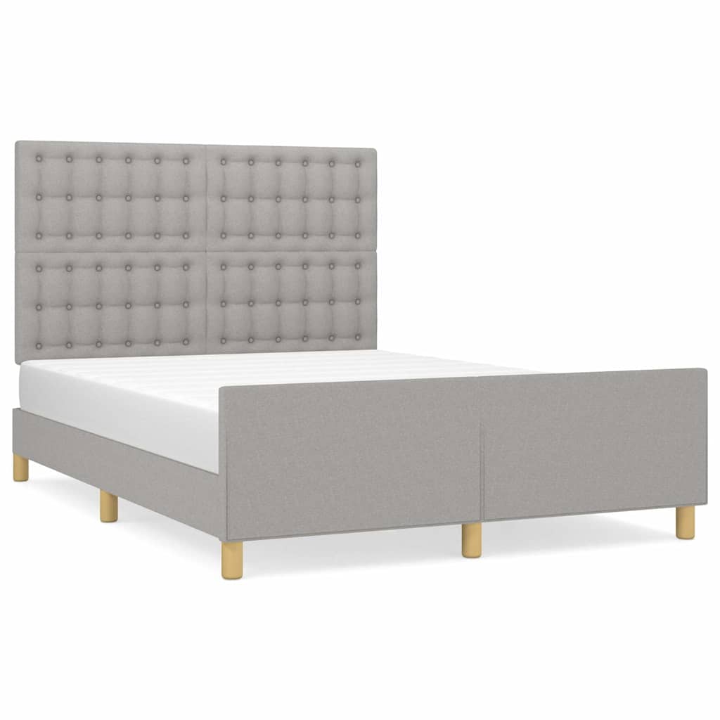 Giroletto senza Materasso Grigio Chiaro 140x200 cm Tessuto