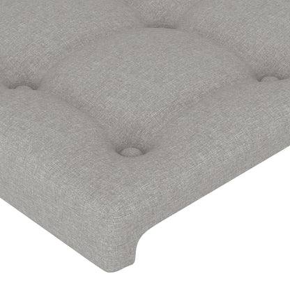 Giroletto senza Materasso Grigio Chiaro 140x200 cm Tessuto - homemem39