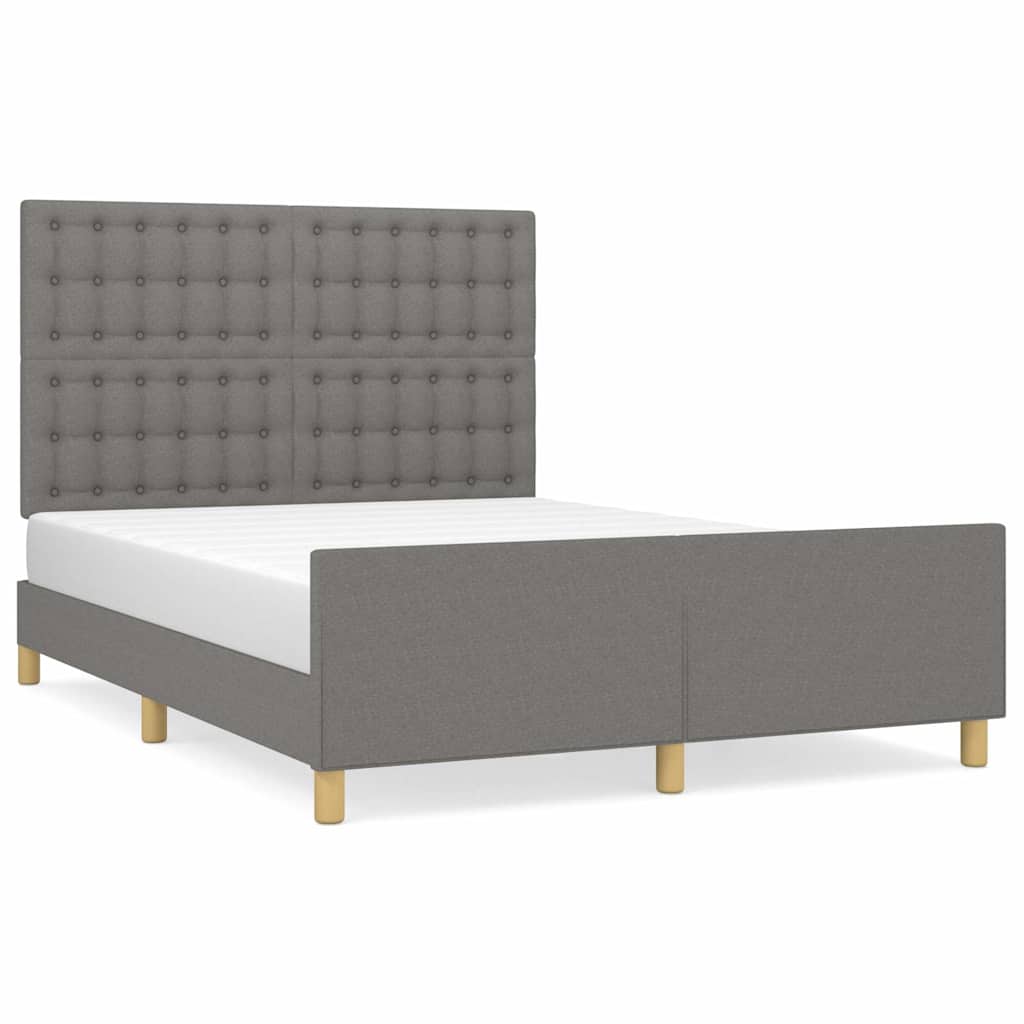 Giroletto senza Materasso Grigio Scuro 140x200 cm Tessuto