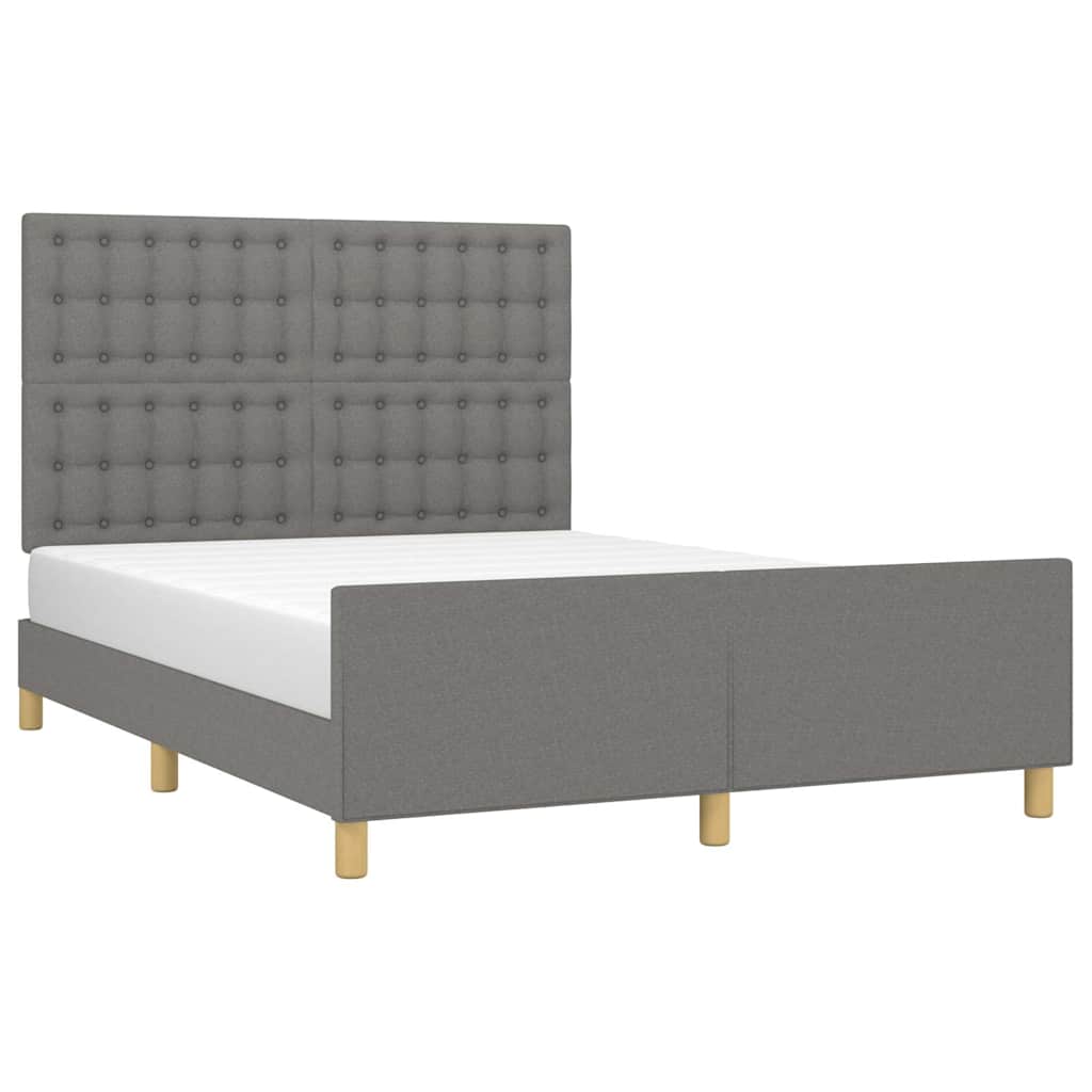 Giroletto senza Materasso Grigio Scuro 140x200 cm Tessuto