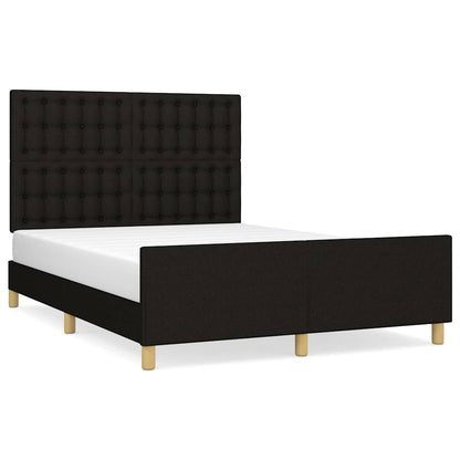 Giroletto senza Materasso Nero 140x200 cm in Tessuto