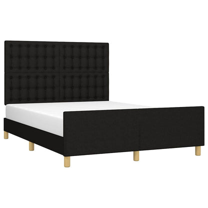 Giroletto senza Materasso Nero 140x200 cm in Tessuto