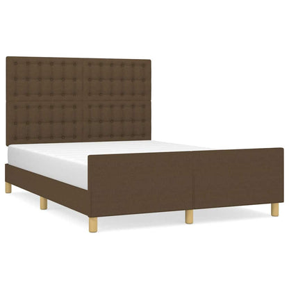 Giroletto senza Materasso Marrone Scuro 140x200 cm Tessuto