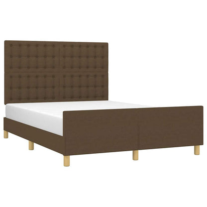 Giroletto senza Materasso Marrone Scuro 140x200 cm Tessuto
