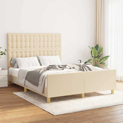 Giroletto senza Materasso Crema 140x200 cm in Tessuto