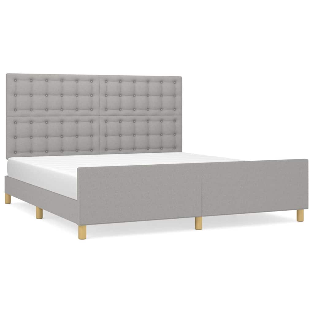 Giroletto senza Materasso Grigio Chiaro 160x200 cm Tessuto