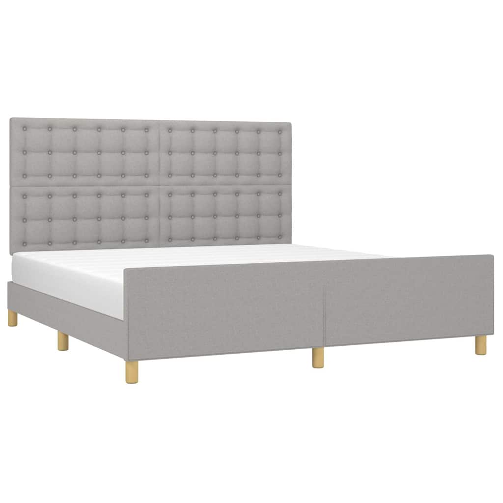 Giroletto senza Materasso Grigio Chiaro 160x200 cm Tessuto