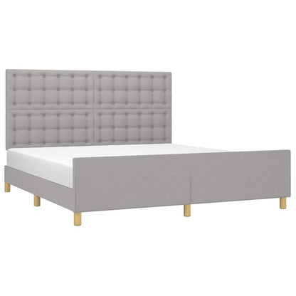 Giroletto senza Materasso Grigio Chiaro 160x200 cm Tessuto