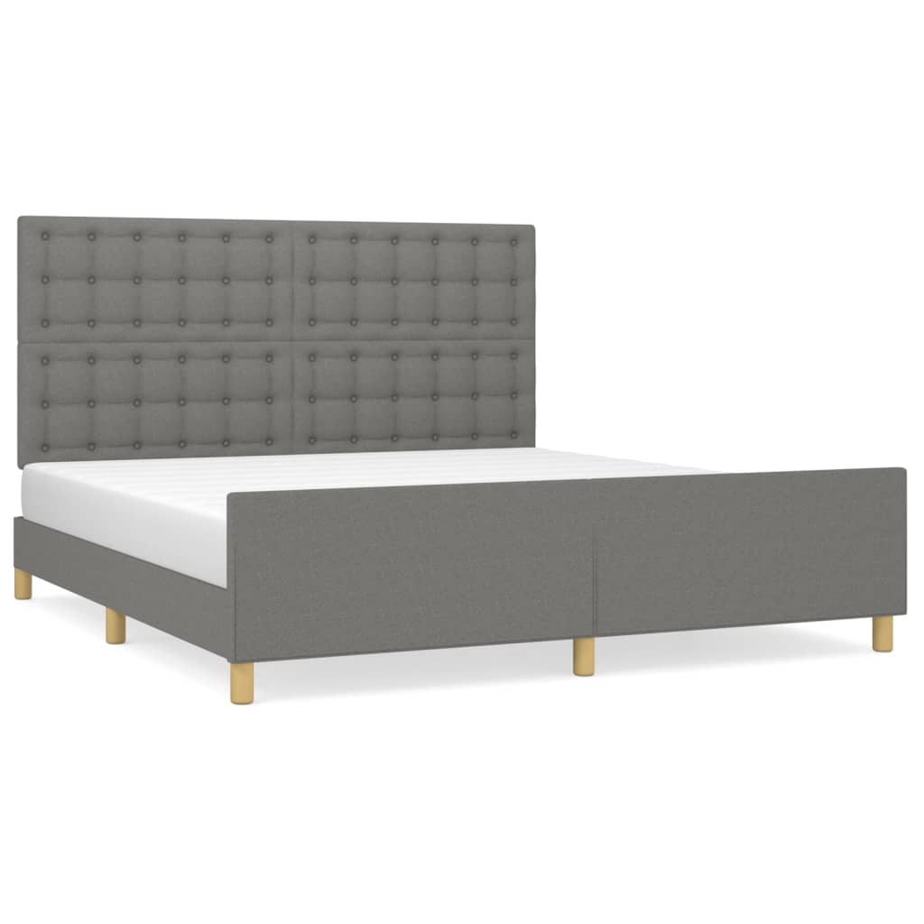 Giroletto senza Materasso Grigio Scuro 160x200 cm Tessuto | homemem39