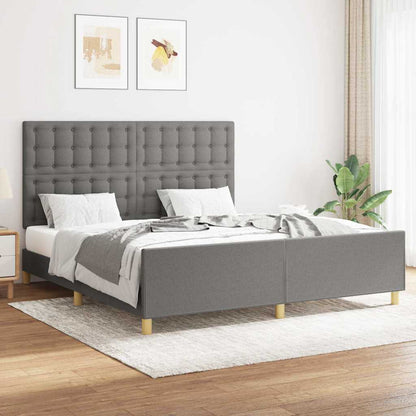 Giroletto senza Materasso Grigio Scuro 160x200 cm Tessuto