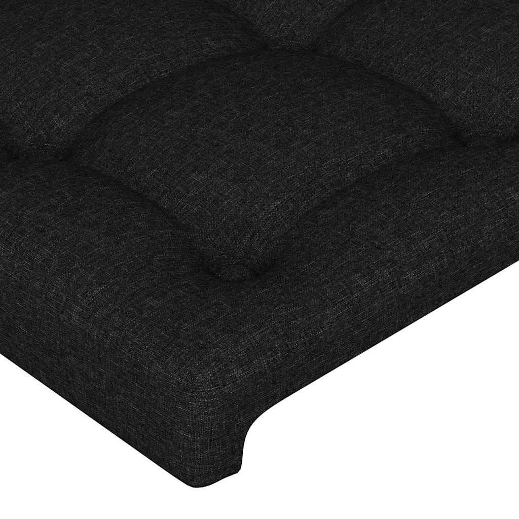 Giroletto senza Materasso Nero 160x200 cm in Tessuto