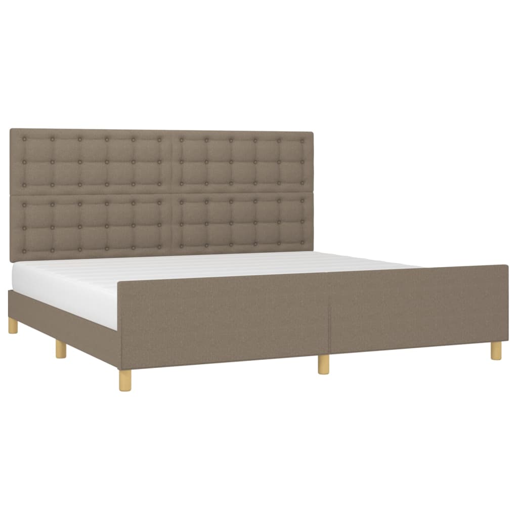 Giroletto senza Materasso Tortora 200x200 cm in Tessuto | homemem39