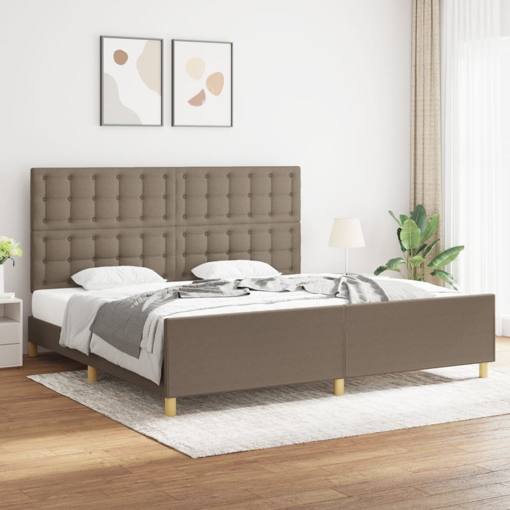 Giroletto senza Materasso Tortora 200x200 cm in Tessuto | homemem39