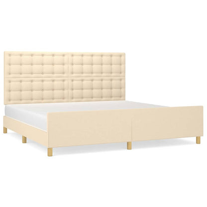 Giroletto senza Materasso Crema 200x200 cm in Tessuto