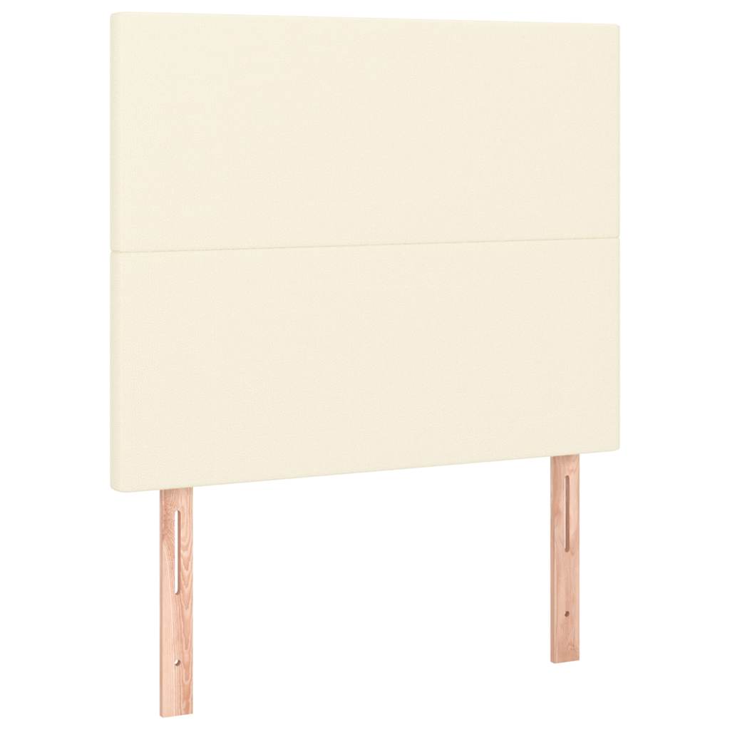 Giroletto con Testiera Crema 80x200 cm in Similpelle