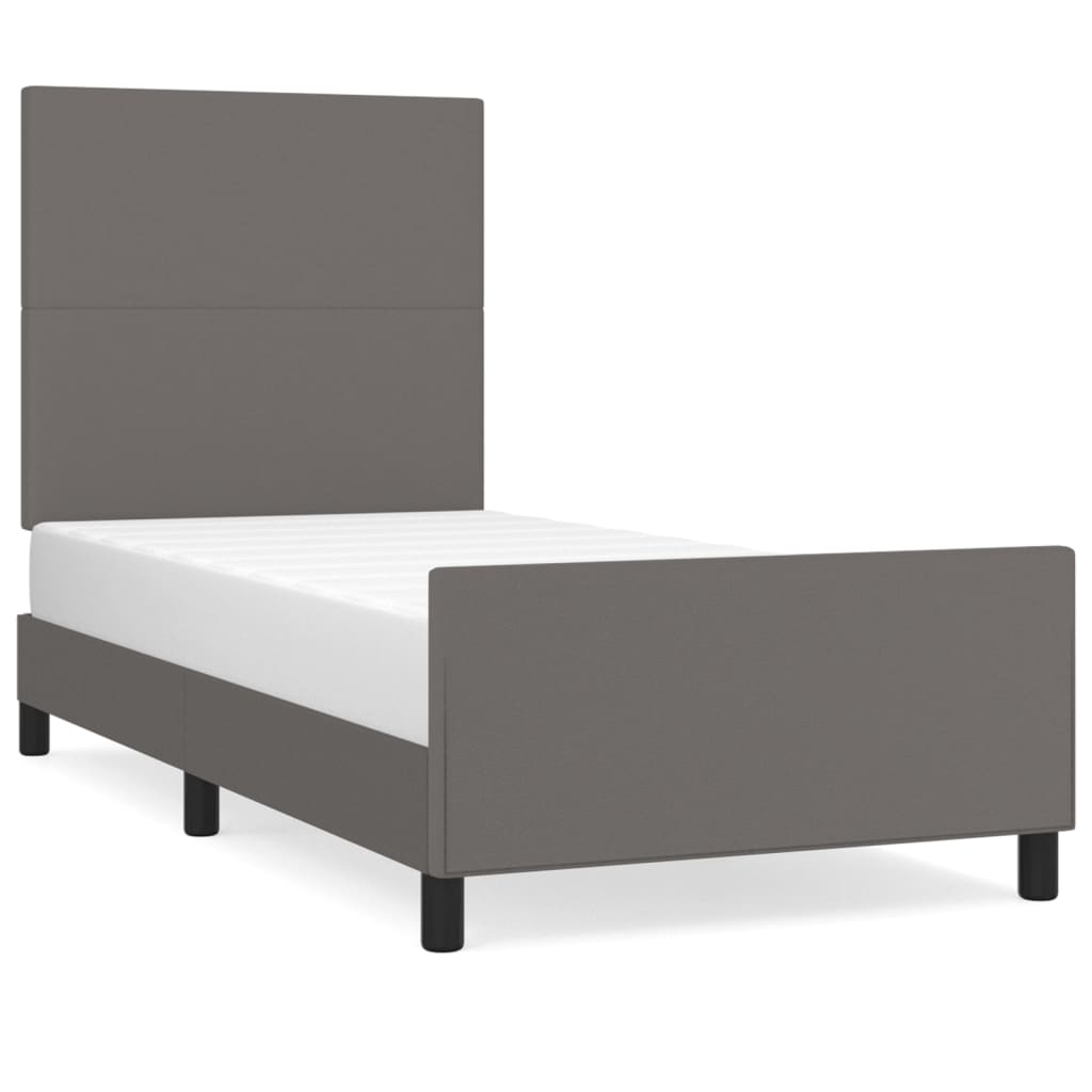Giroletto con Testiera Crema 90x190 cm in Similpelle | homemem39