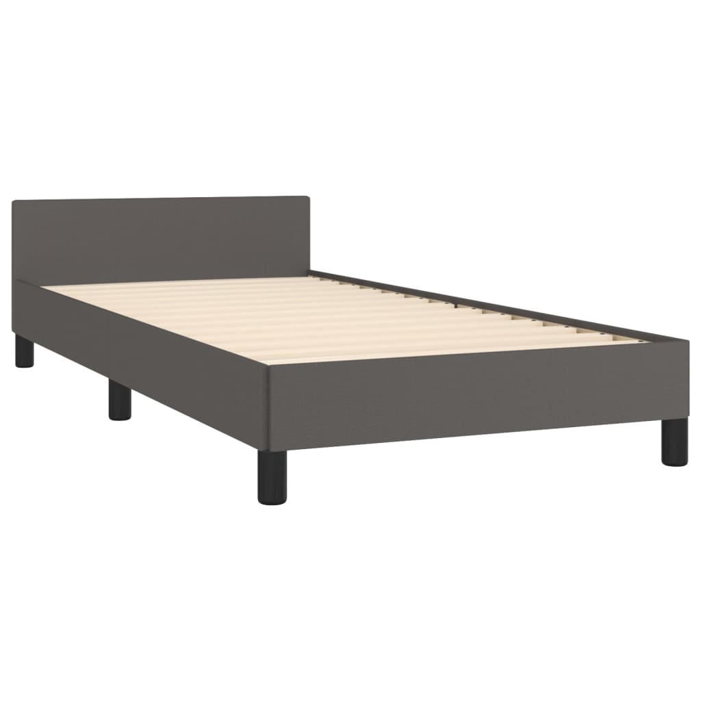 Giroletto con Testiera Crema 90x190 cm in Similpelle | homemem39