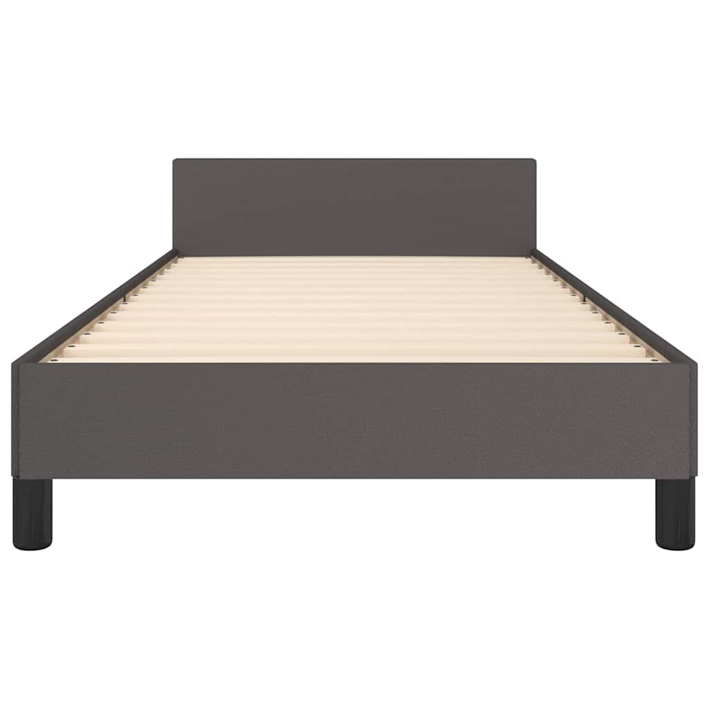 Giroletto con Testiera Crema 90x190 cm in Similpelle