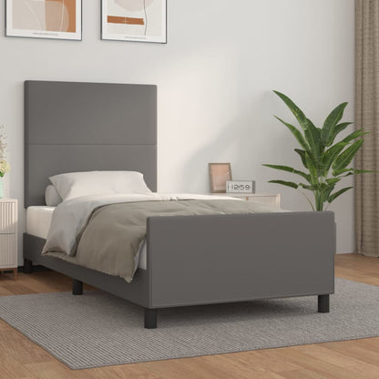 Giroletto con Testiera Crema 90x190 cm in Similpelle | homemem39
