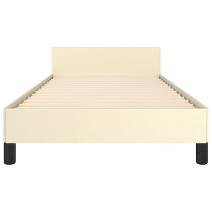 Giroletto con Testiera Crema 100x200 cm in Similpelle | homemem39