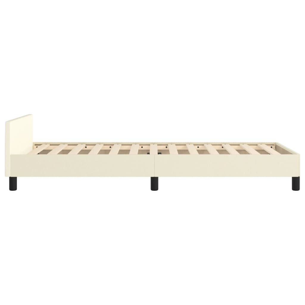 Giroletto con Testiera Crema 100x200 cm in Similpelle | homemem39