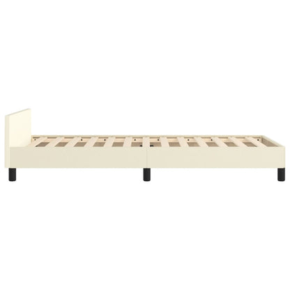 Giroletto con Testiera Crema 100x200 cm in Similpelle | homemem39