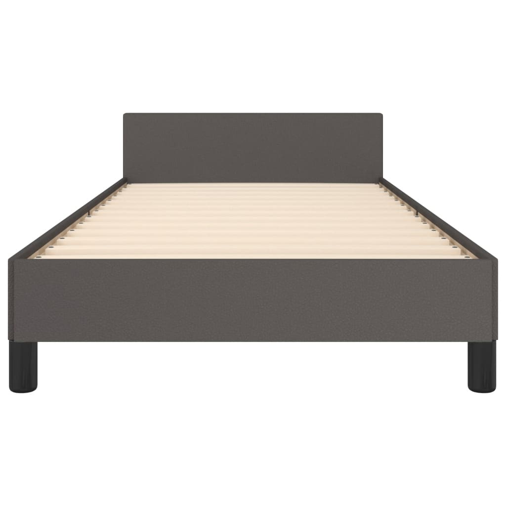 Giroletto con Testiera Crema 100x200 cm in Similpelle - homemem39