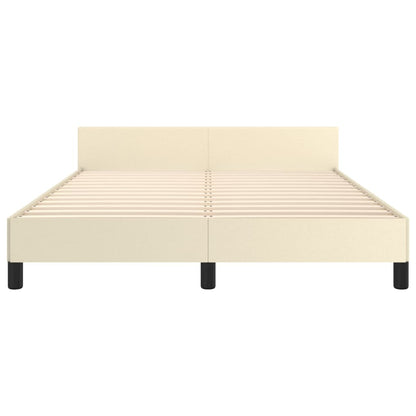 Giroletto con Testiera Crema 140x190 cm in Similpelle