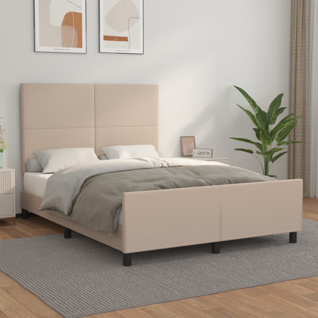 Giroletto con Testiera Cappuccino 140x190 cm in Similpelle | homemem39