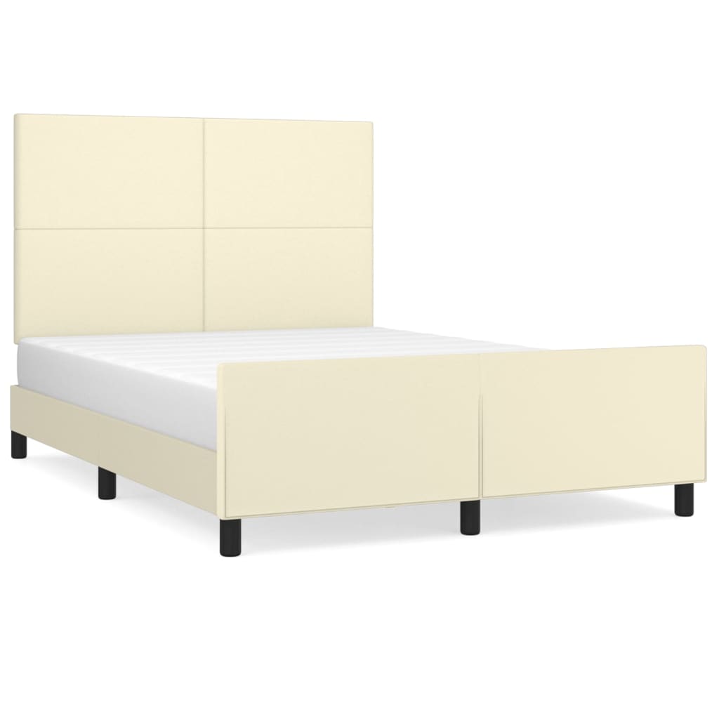 Giroletto con Testiera Crema 140x200 cm in Similpelle | homemem39