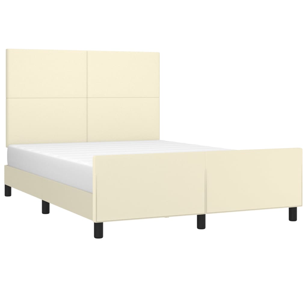 Giroletto con Testiera Crema 140x200 cm in Similpelle | homemem39